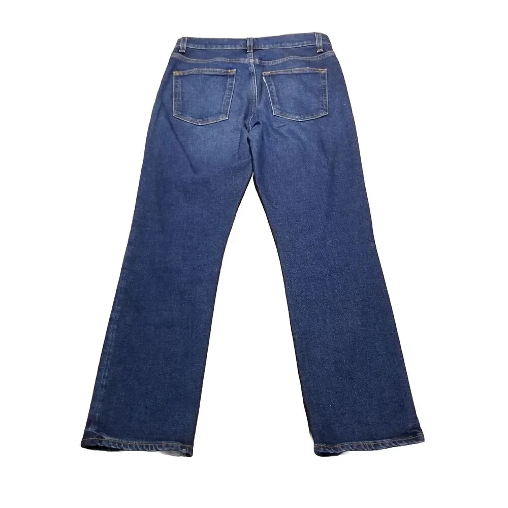 Askk NY Jeans Women Size 27 Straight Leg Stretch Denim Button Fly USA (30x27.5)